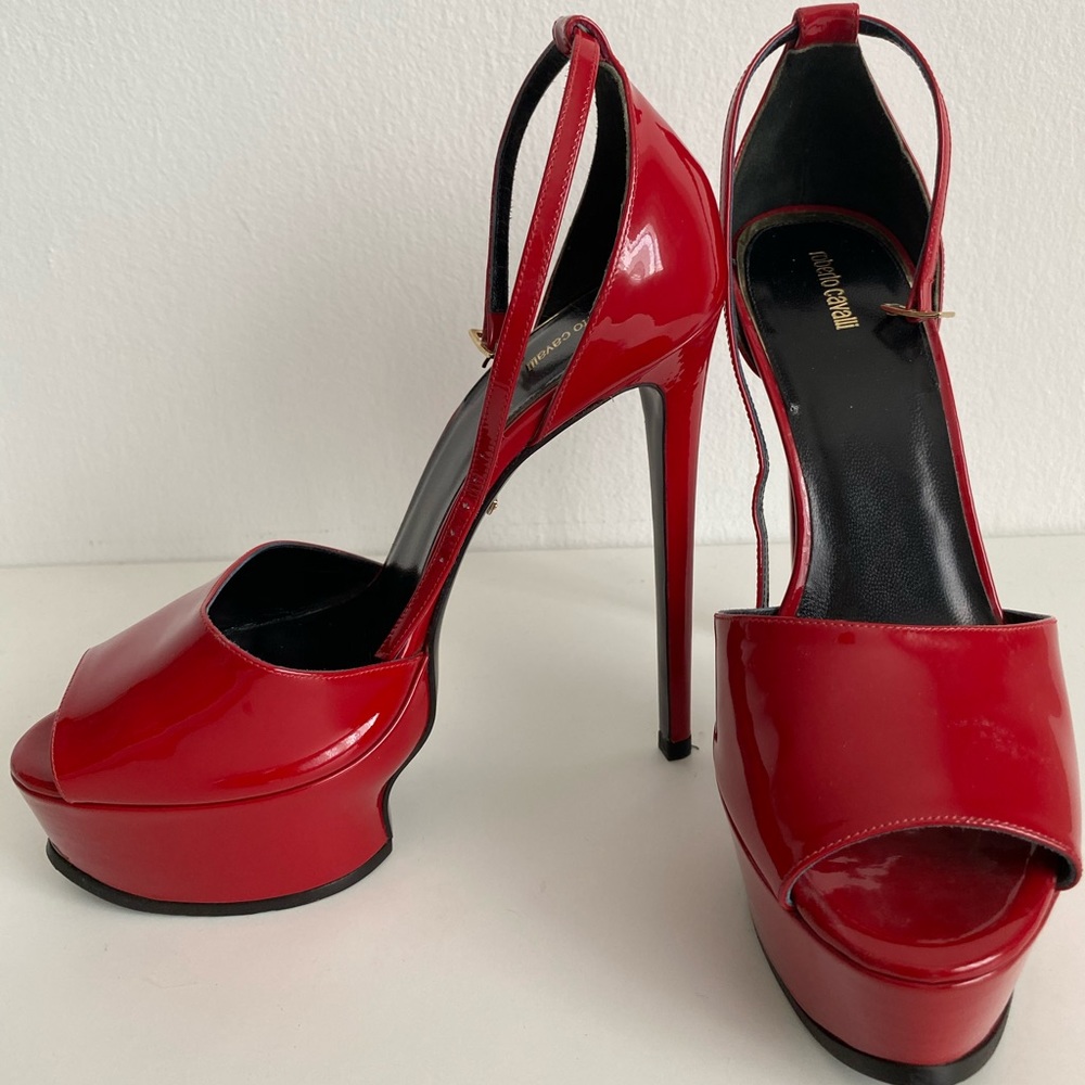 roberto cavalli 100% Authentic Red Stiletto shoes